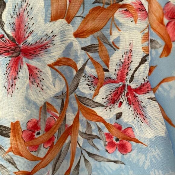 Liberty House of Hawaii Honolulu Naturally Your Vintage Blue Kaftan Dress Small - Picture 7 of 9